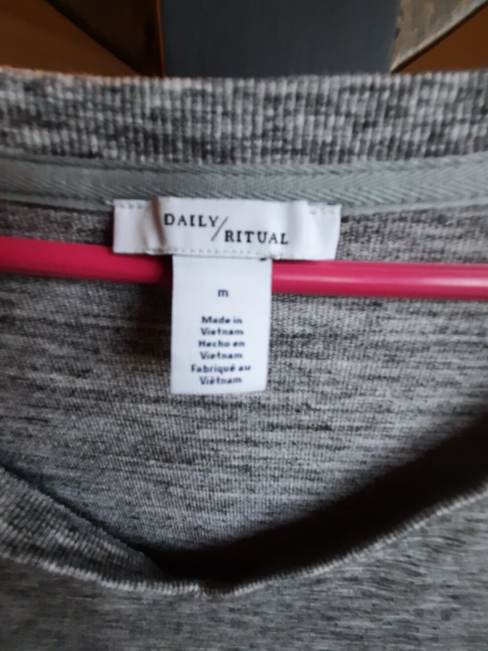 Daily Ritual Light Gray V-Neck Sweater Tunic - Picture 7 of 7
